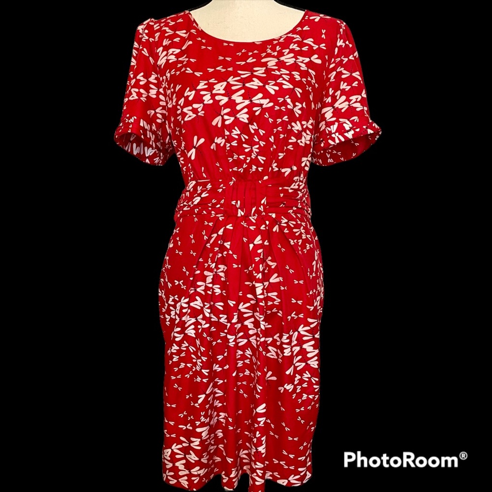 Red “Hi There” Karen Walker dress.